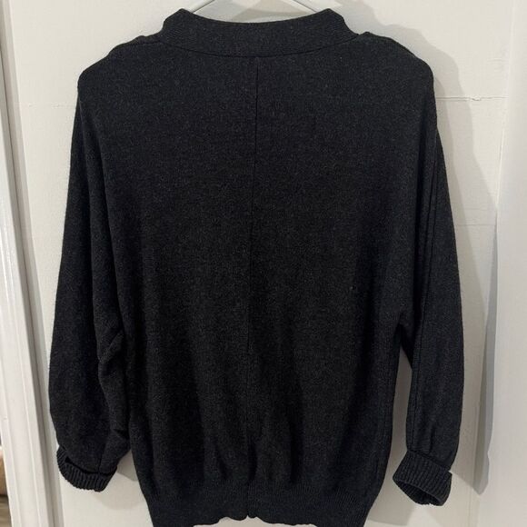 LOFT Women's Classic Black Cardigan Size Medium - Picture 2 of 9